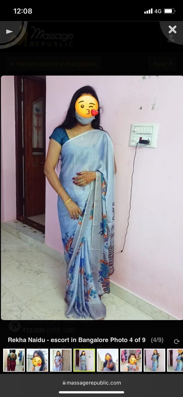 Rekhanaidu video call available - escort in Bangalore